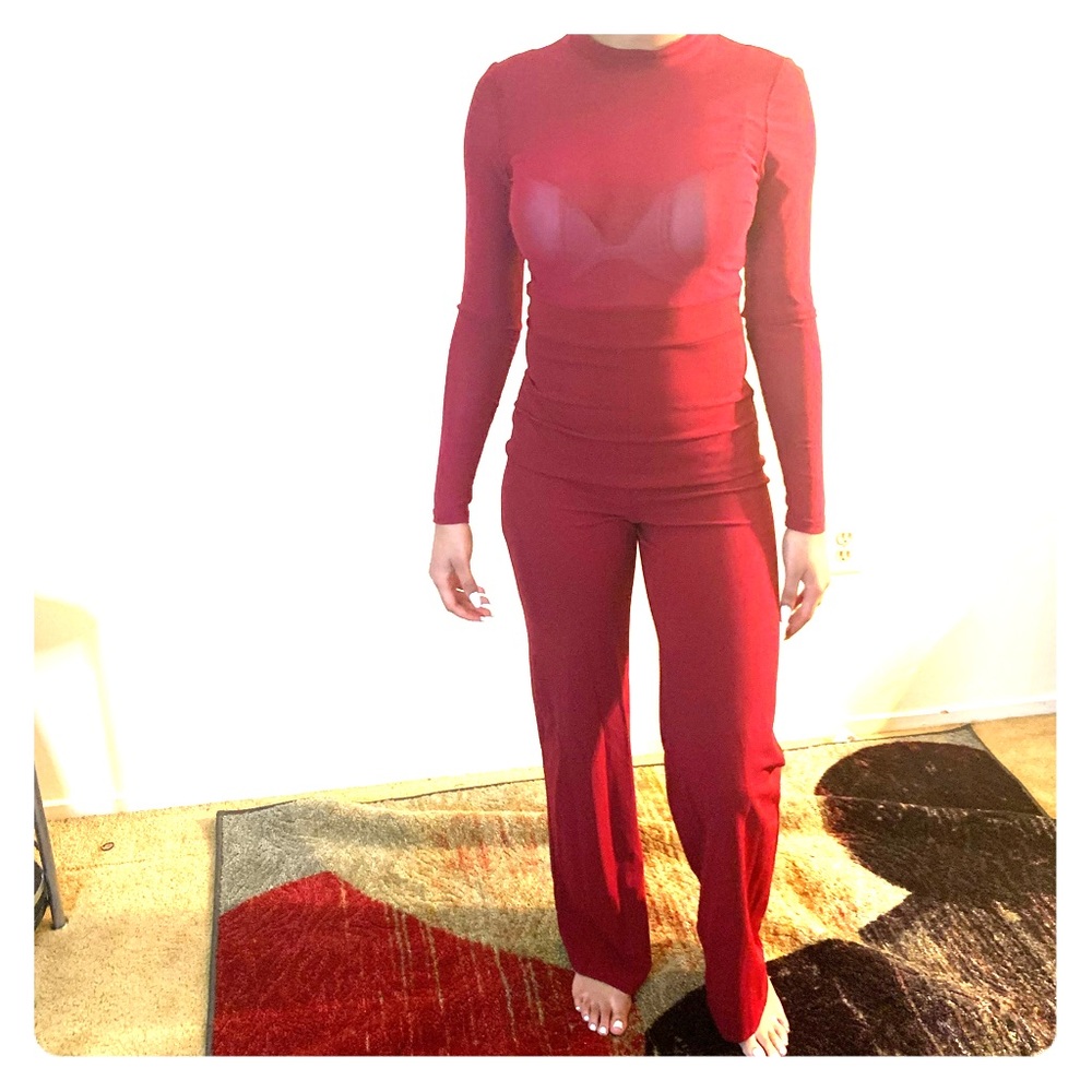 Maroon Jumpsuit